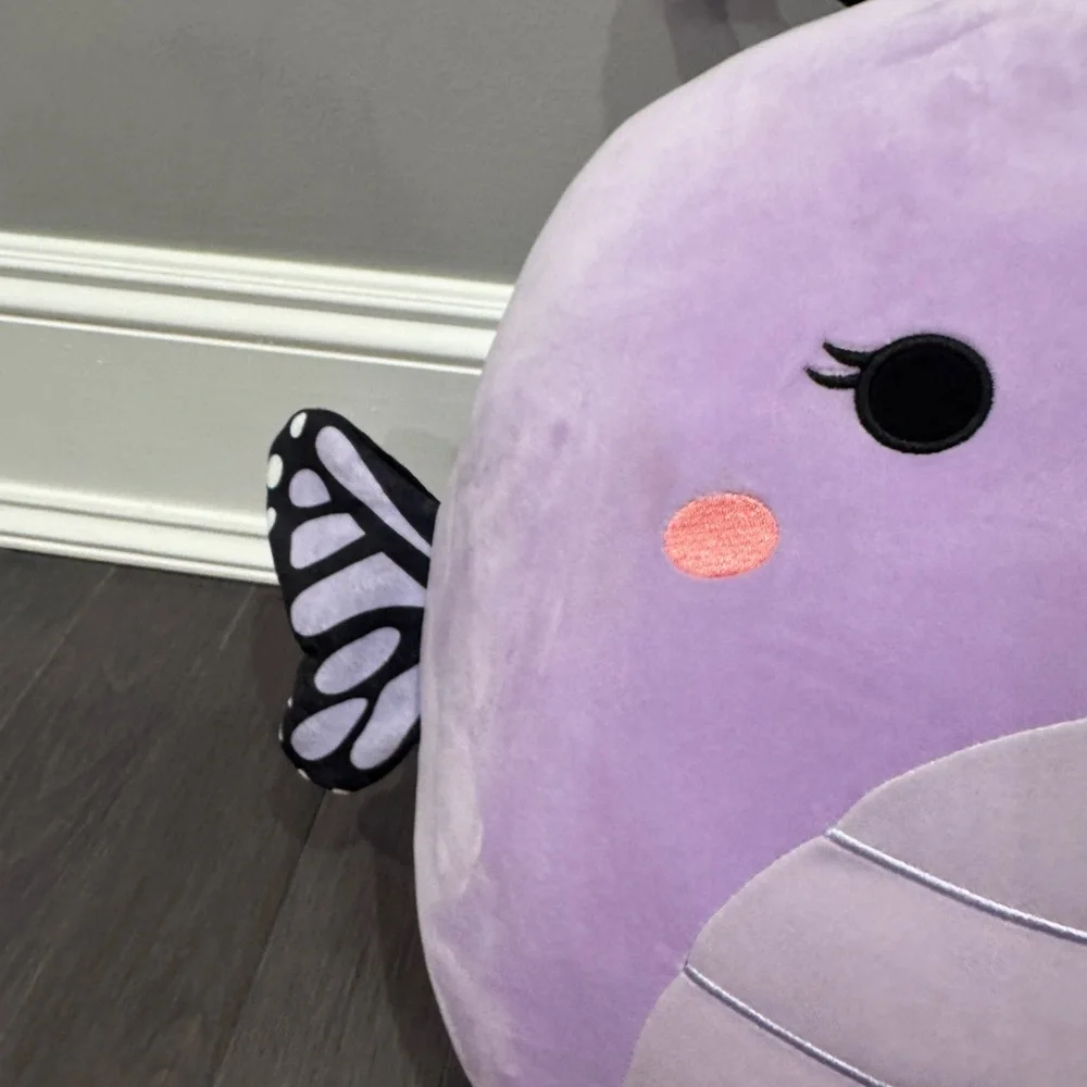 NWT Squishmallows 16in Lavender Butterfly Soft Plush Pillow Stuffed Animal Girl - Picture 2 of 7